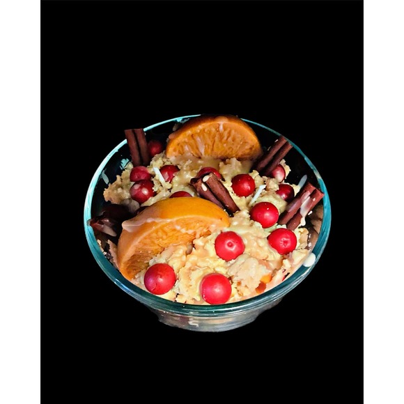 Handmade Country Christmas AWESOME Scented Food-Like Fruit & Spice Candle - Picture 4 of 5